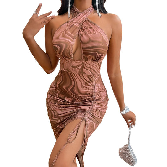 Euro - glam Halter - neck Maxi - Stylish 3Sixty5