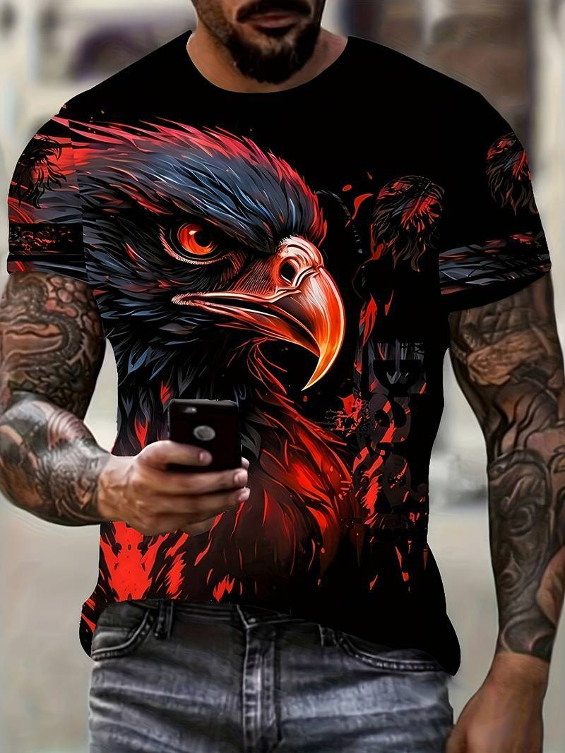 Men's Graphic Eagle Top by Stylish 3Sixty5 featuring a bold, vibrant eagle design