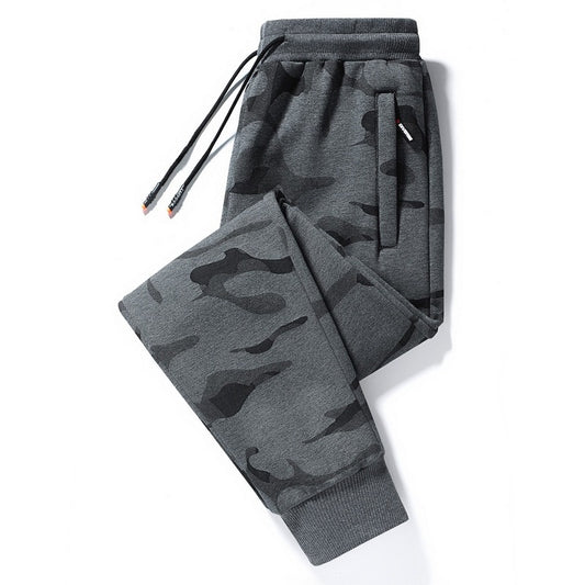 Stylish 3Sixty5 men's autumn joggers in camouflage pattern with elastic waistband and pockets