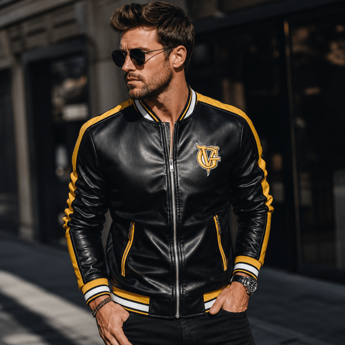 Dominion Core Leather Jacket for Men - Stylish 3Sixty5