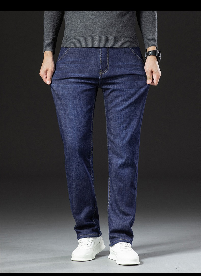 Stylish 3Sixty5 ultimate fleece straight pants in dark blue with a classic fit for casual wear