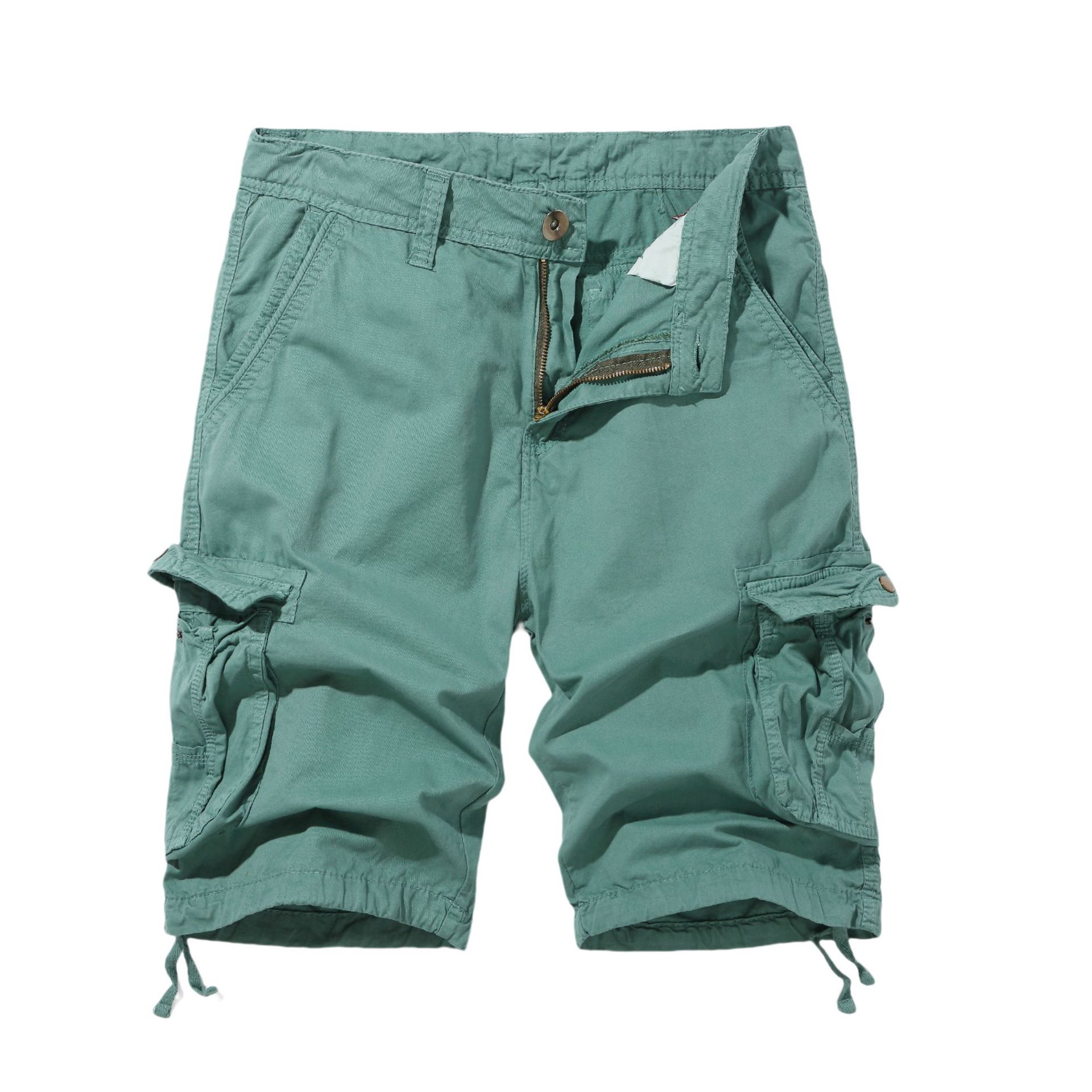 Stylish 3Sixty5 all-day comfort cargo shorts in green with multiple pockets and adjustable hems