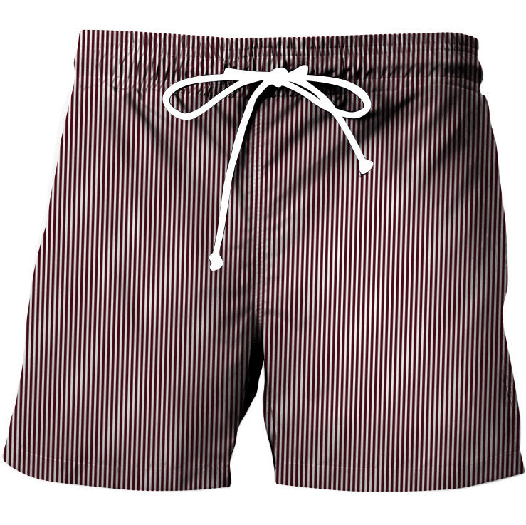 Stylish 3Sixty5 bold stripe vintage shorts with a classic design and drawstring waist