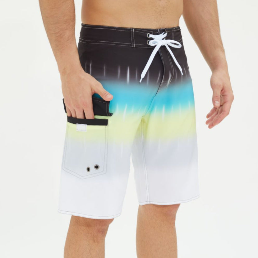 Stylish 3Sixty5 bold summer swimwear for men featuring a vibrant gradient design