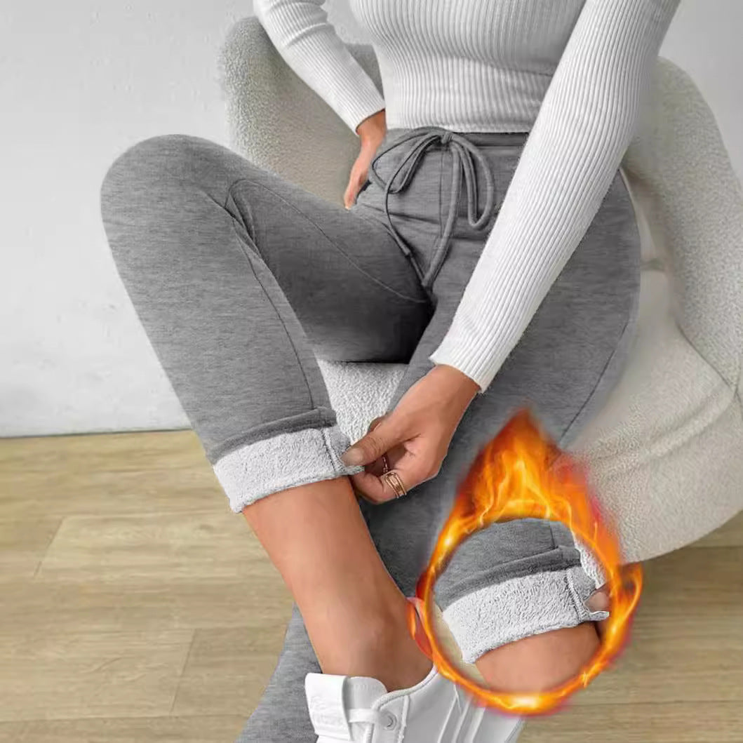 ChicStretch yoga pants in gray with a comfortable fit and stylish cuff details for active lifestyles