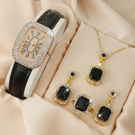 Diva - Shine Diamond Quartz Watch Set - Stylish 3Sixty5