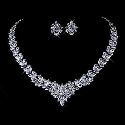 Floral Radiance Zircon Jewelry Set - Stylish 3Sixty5