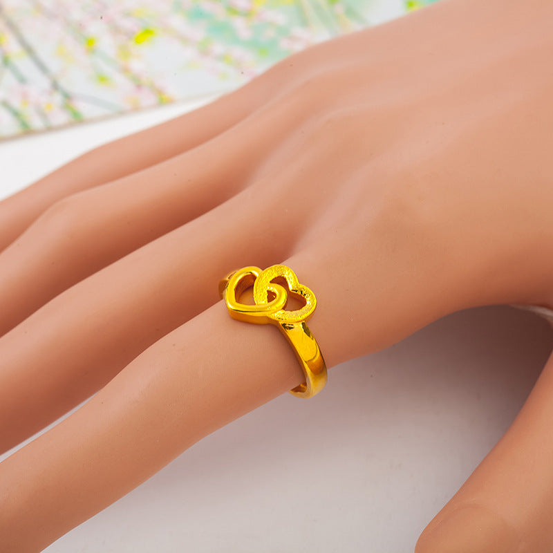 Stylish 3Sixty5 gold plated brass ring featuring a unique intertwined design for elegant styling