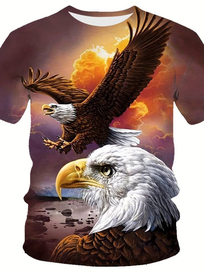 Stylish 3Sixty5 Graphic Eagle Top featuring a bold eagle design against a colorful sky