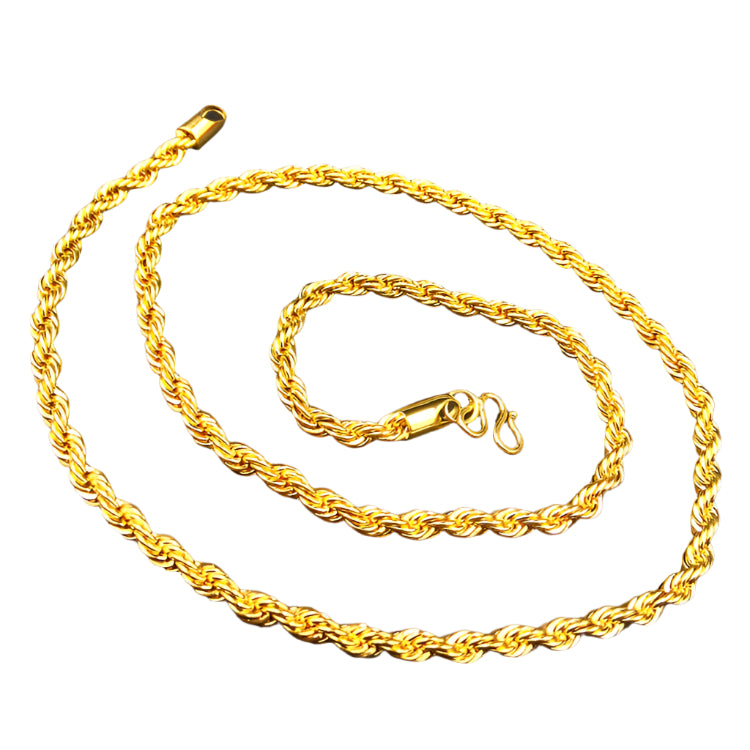 Stylish 3Sixty5 hemp gold necklace with a braided design for a chic, eco-friendly accessory