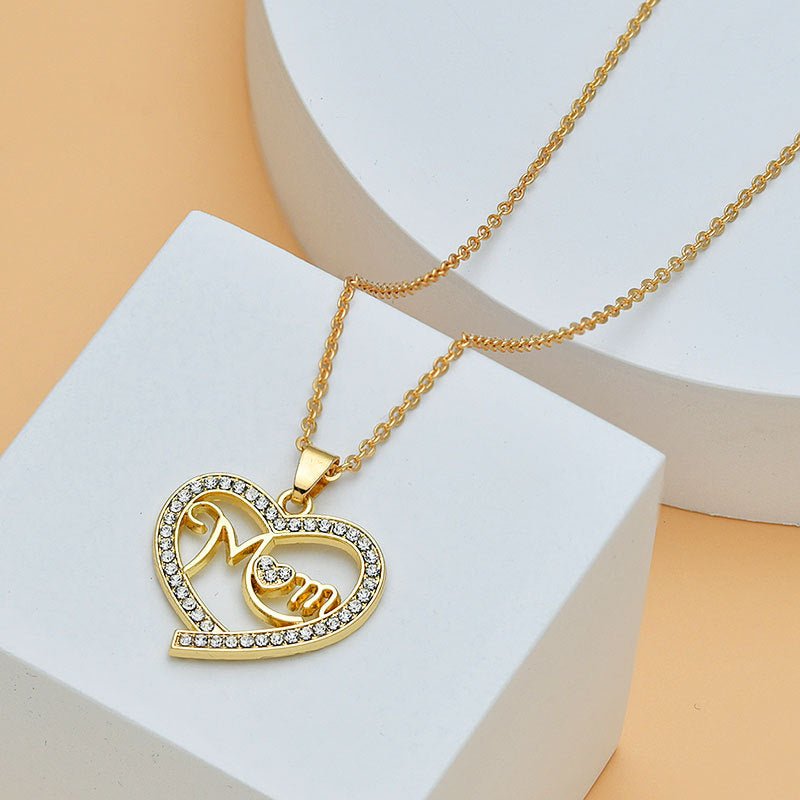 Mom’s Treasure Initial Diamond Necklace - Stylish 3Sixty5