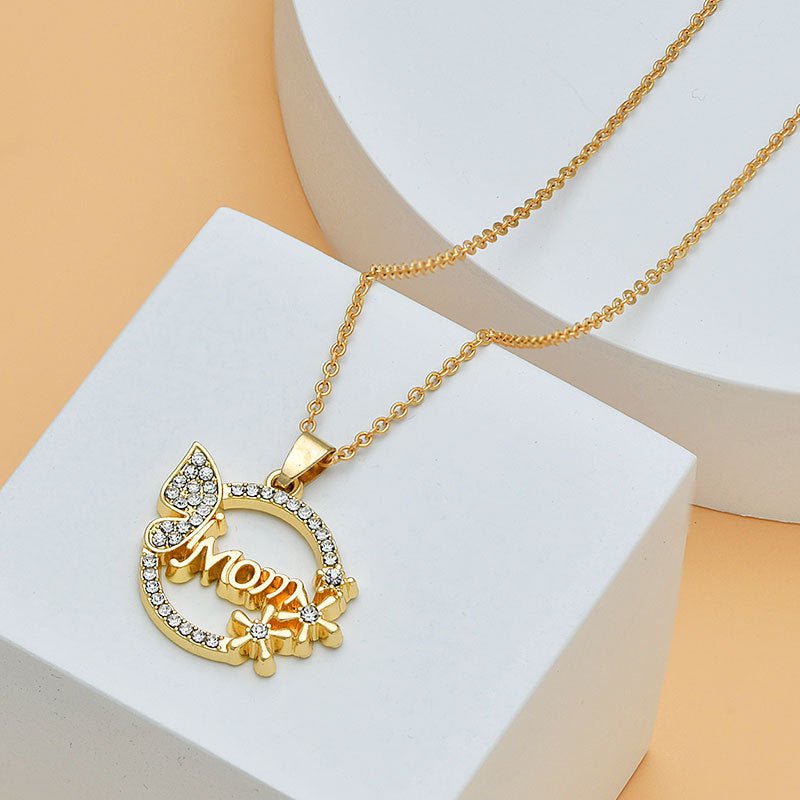 Mom’s Treasure Initial Diamond Necklace - Stylish 3Sixty5