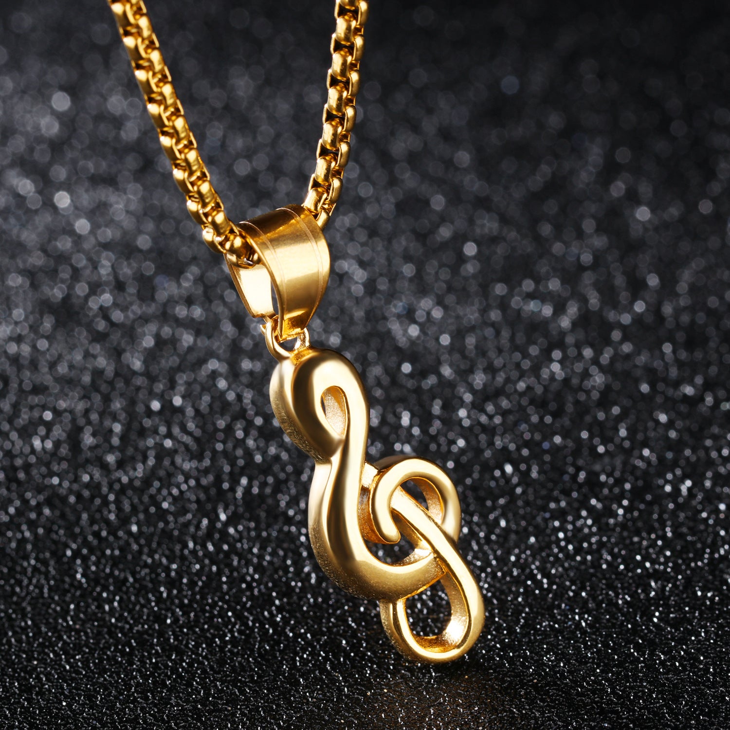 Stylish 3Sixty5 musical note necklace in gold with an elegant design for music lovers