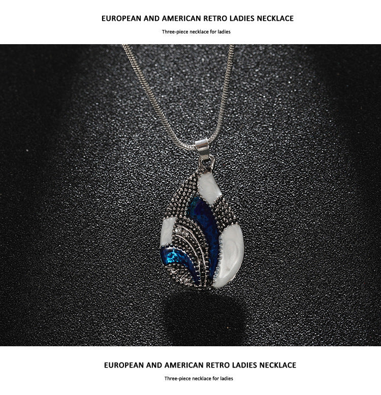Stylish 3Sixty5 Ocean Mist Drop Jewelry Set featuring elegant drop necklace with blue and white accents