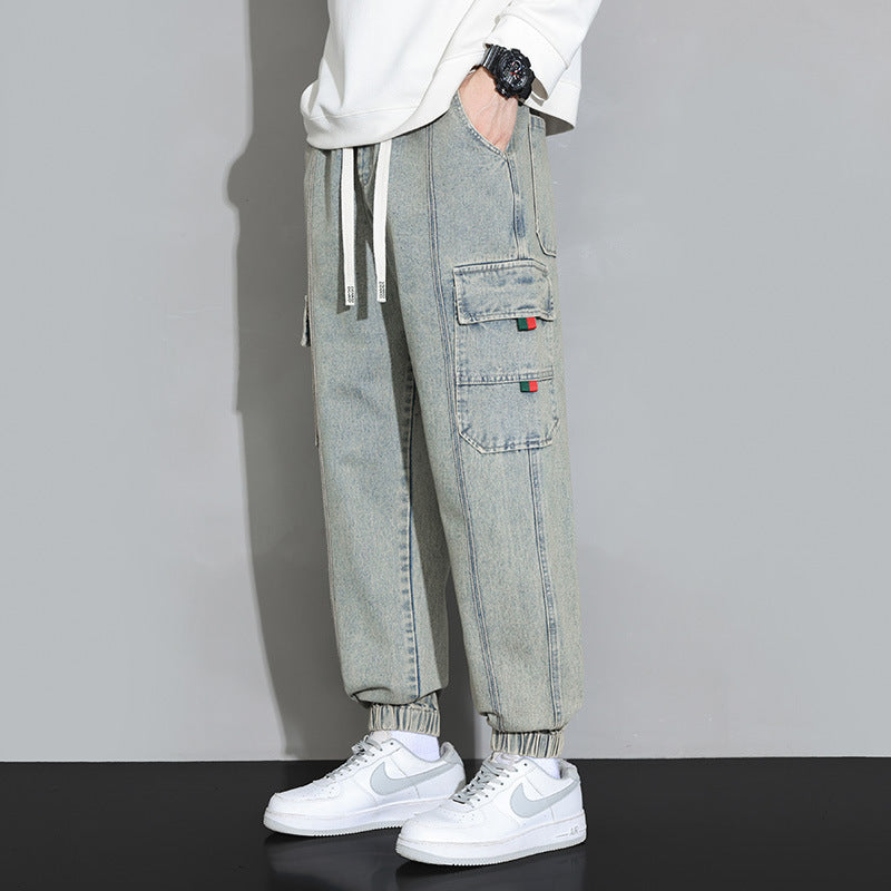 Stylish 3Sixty5 retro men's utility denim pants with pockets and a relaxed fit for casual wear