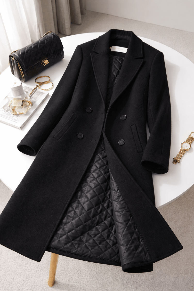 Sculpted Grace Long Coat - Stylish 3Sixty5