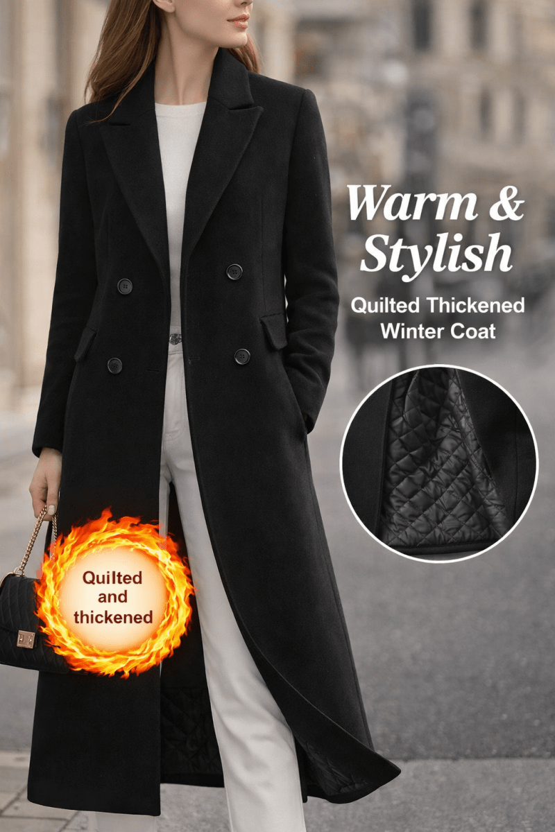 Sculpted Grace Long Coat - Stylish 3Sixty5