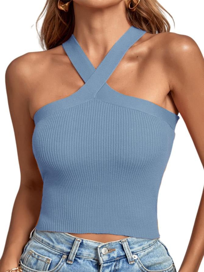 Silhouette Stretch Halter Top - Stylish 3Sixty5