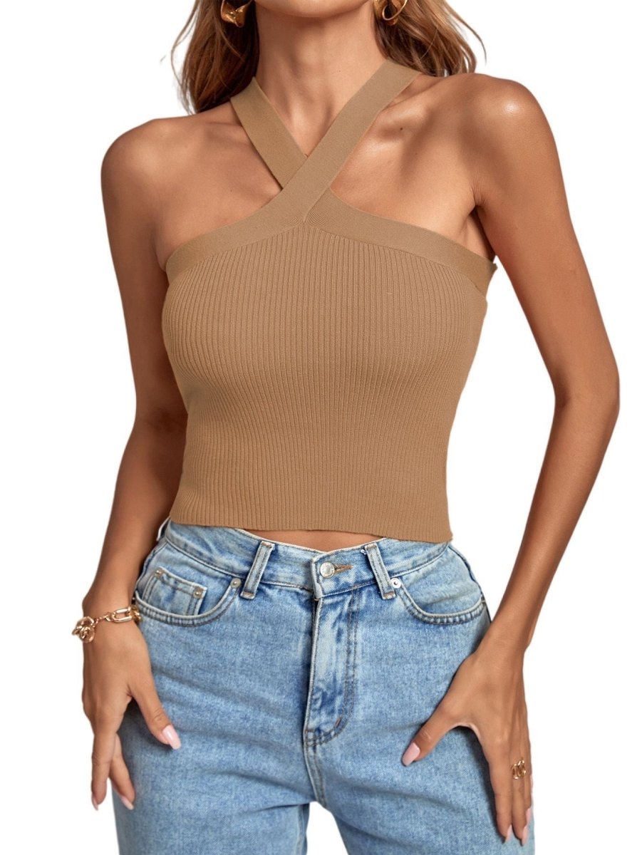 Silhouette Stretch Halter Top - Stylish 3Sixty5