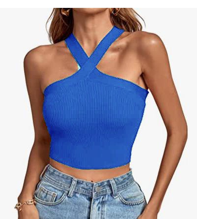 Silhouette Stretch Halter Top - Stylish 3Sixty5