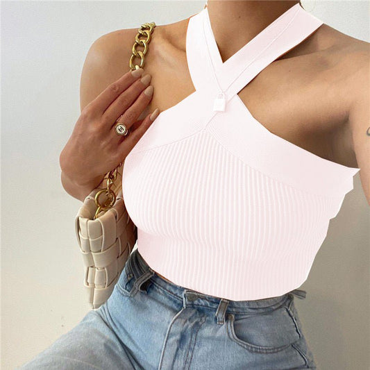 Silhouette Stretch Halter Top - Stylish 3Sixty5
