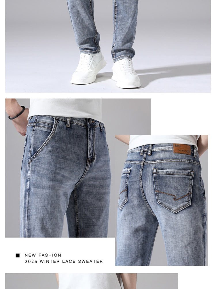 Straight - Leg Denim Pants - Stylish 3Sixty5