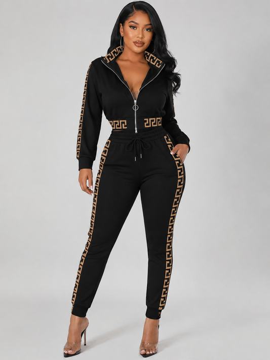 Women’s Streetwear Patchwork Co-Ord Set