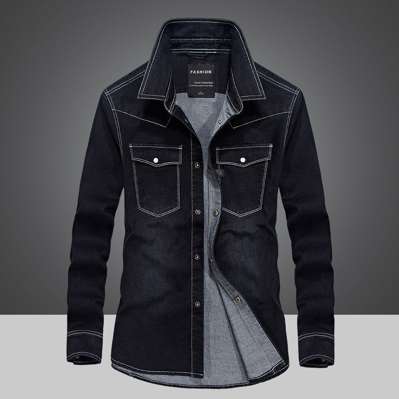 Men's Outland Denim Leisure Shirt - Stylish 3Sixty5