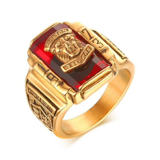 Titan - Tiger 1973 Retro Navy Ring - Buy 2 Get 1 FREE $00.00 - Stylish 3Sixty5