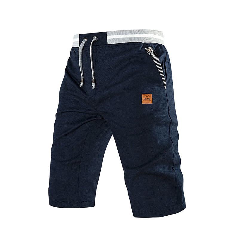 Stylish 3Sixty5 trendy streetwear cotton crops in navy with adjustable drawstring and side pockets