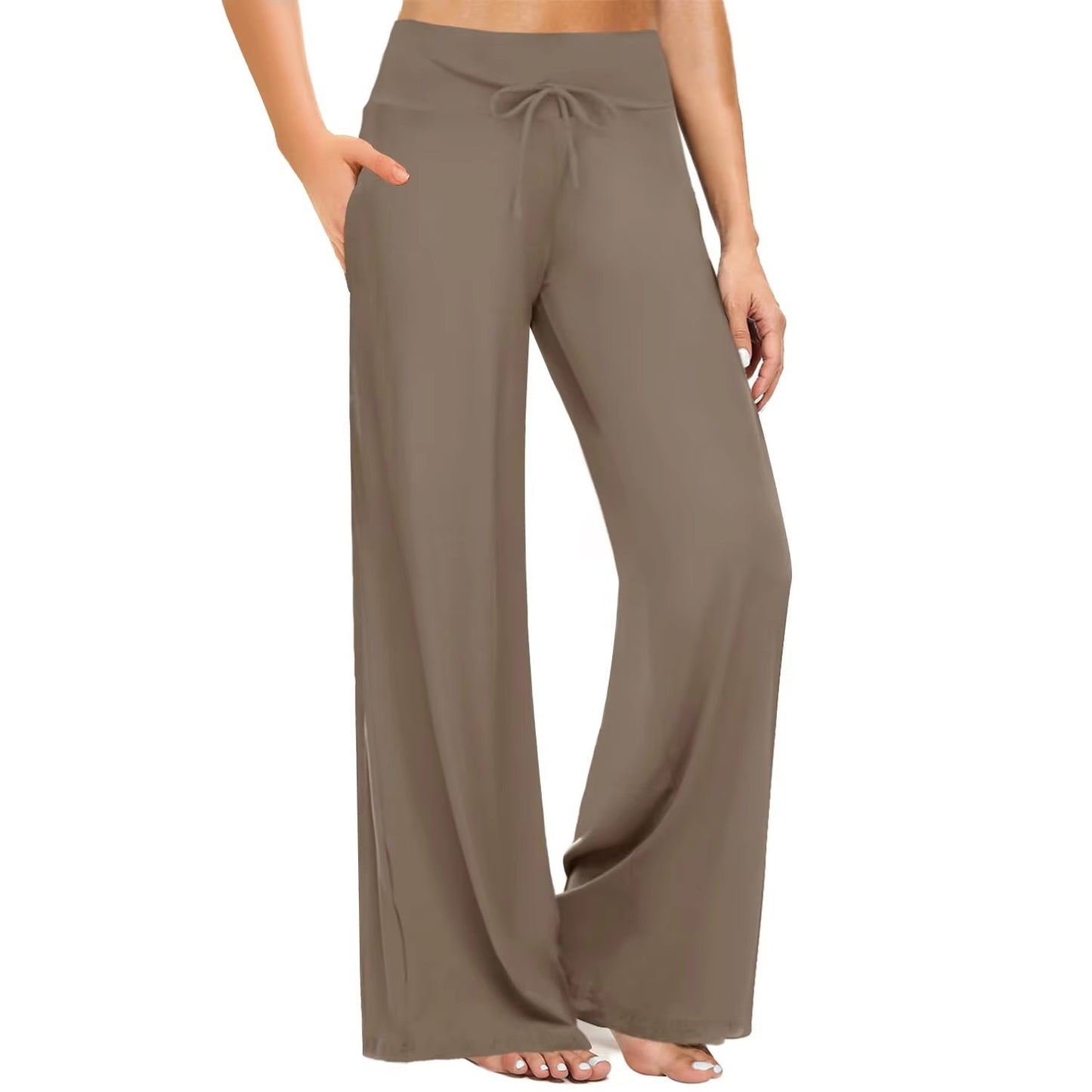 Stylish 3Sixty5 Dreamy Comfort Pants in taupe with a relaxed fit and adjustable drawstring