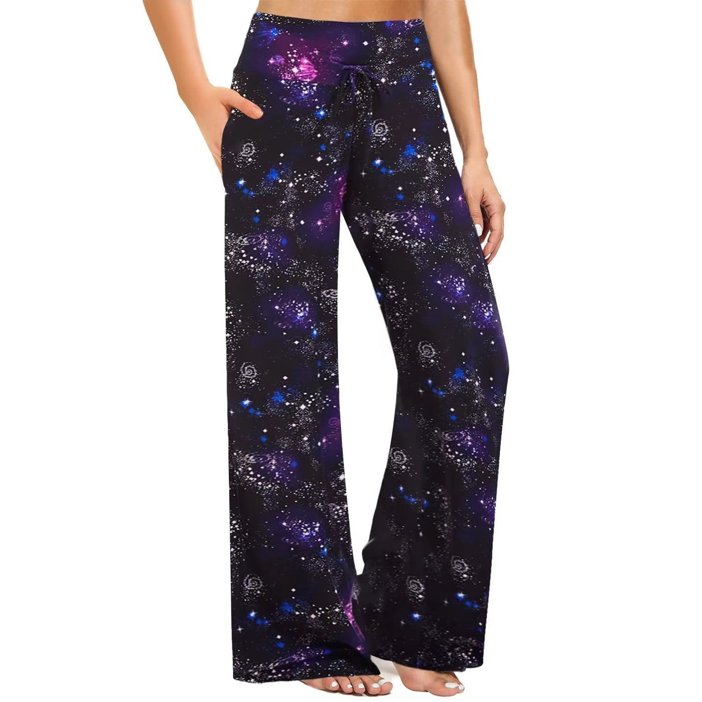 Stylish 3Sixty5 dreamy comfort pants in galaxy print for relaxed and trendy wear