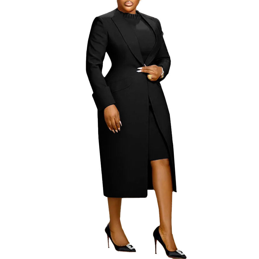 Stylish 3Sixty5 black statement suit vest ensemble for a sophisticated look