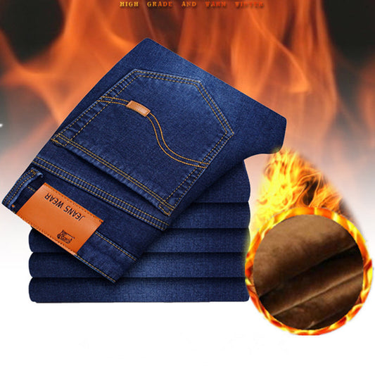 Stylish 3Sixty5 Veluxe warm formal trousers in dark denim with a soft lining for comfort