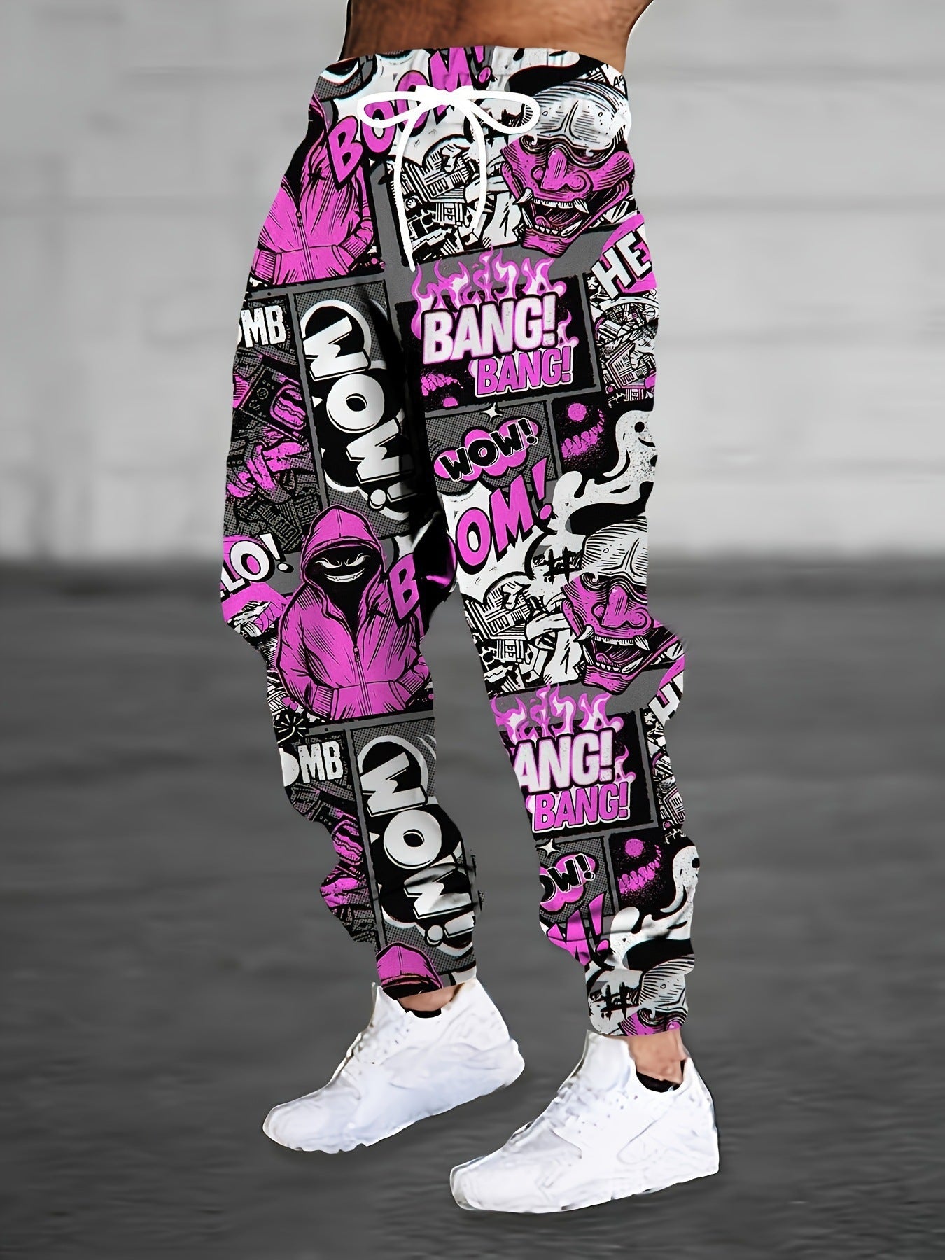 Stylish 3Sixty5 vibrant print men's sweatpants featuring graphic designs and a comfortable fit