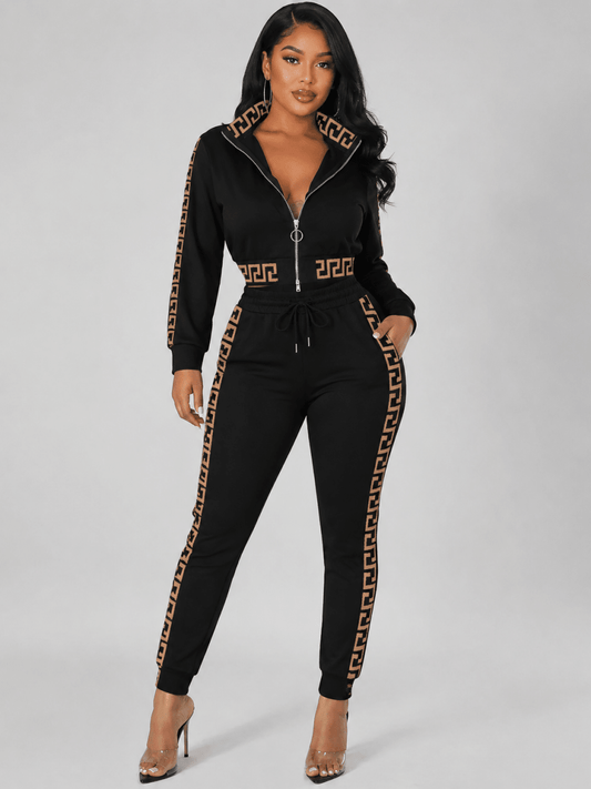 Women’s Streetwear Patchwork Co - Ord Set - Stylish 3Sixty5